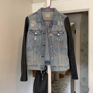 denim/leather jacket